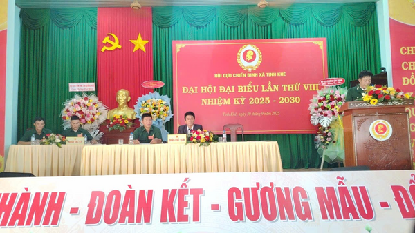 TỔ CHỨC THÀNH CÔNG ĐẠI HỘI ĐẠI BIỂU HỘI CỰU CHIẾN BINH XÃ TỊNH KHÊ, LẦN THỨ VIII, NHIỆM KỲ 2025 - 2030